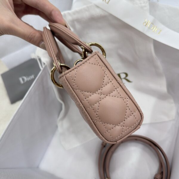 DIOR Micro Lady D-Joy Bag Cannage Lambskin Rose des Vents