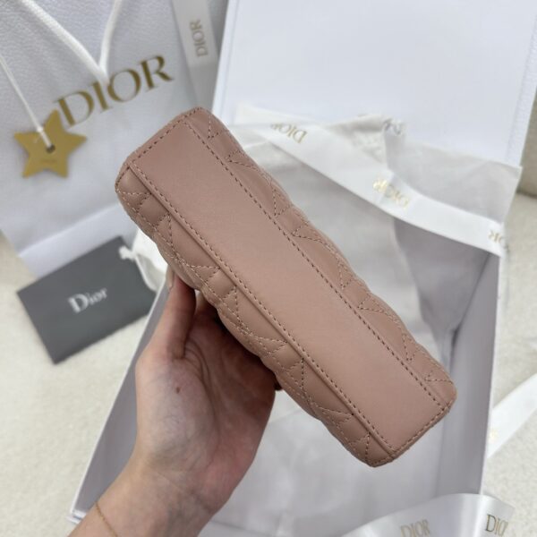 DIOR Micro Lady D-Joy Bag Cannage Lambskin Rose des Vents