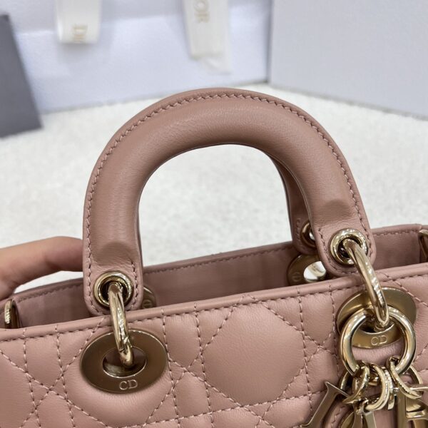 DIOR Micro Lady D-Joy Bag Cannage Lambskin Rose des Vents
