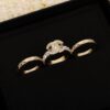 CHANEL 25P Rhinestone Crystal CC Matelassé Ring Set