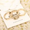 CHANEL 25P Rhinestone Crystal CC Matelassé Ring Set