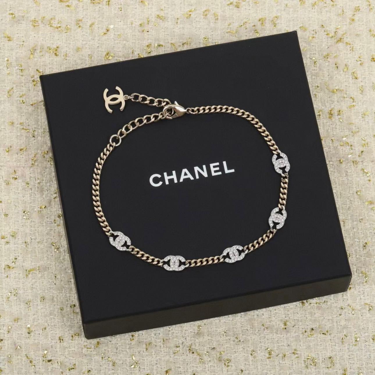 0f314d9f-782b-44e3-8c82-908a59158582 CHANEL Coco Mark Rhinestone Bijou Choker Rhinestone Necklace - 图片 2