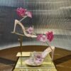 RC 105 crystal-embellished satin sandals