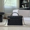 chanel vanity with chain grained shiny calfskin