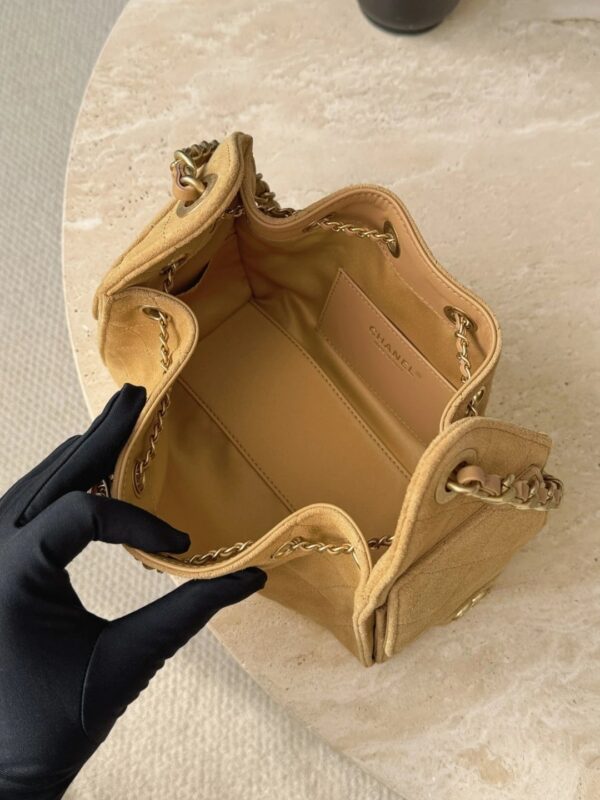 chanel 25 hobo bag suede ginger yellow