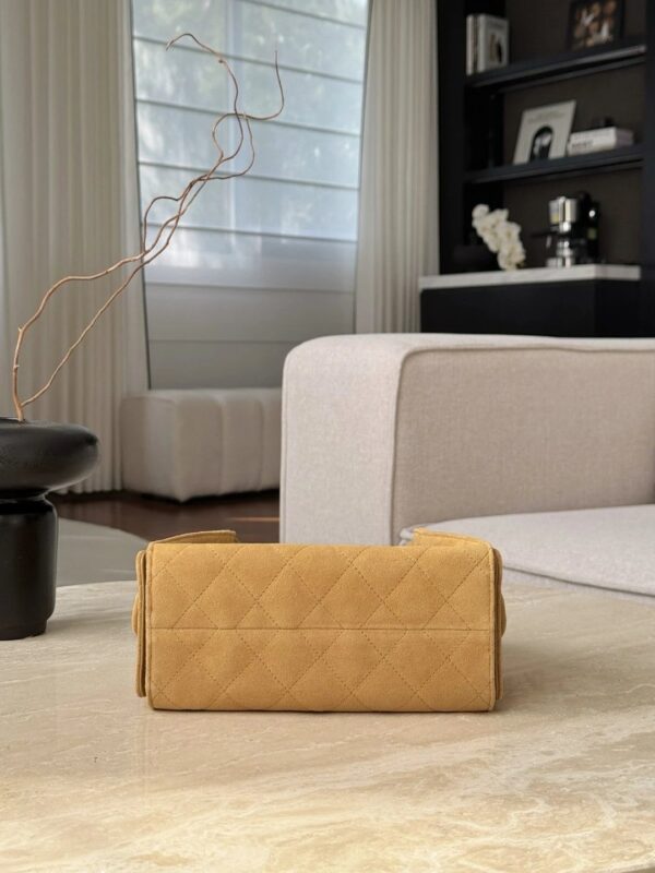 chanel 25 hobo bag suede ginger yellow