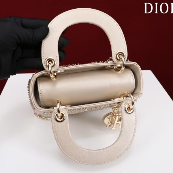 dior champagne gold floral design fully paved with diamonds