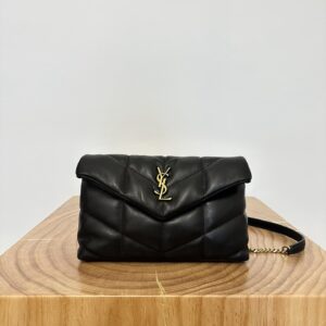 saint laurent puffer toy quilted leather shoulder bag