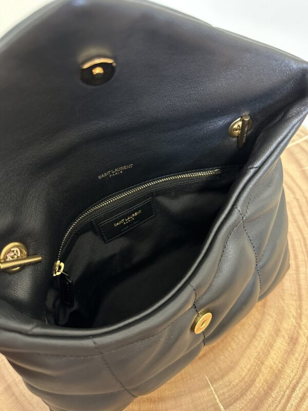 saint laurent puffer toy quilted leather shoulder bag