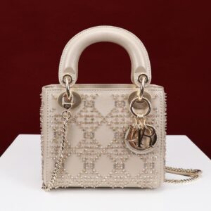 dior champagne gold floral design fully paved with diamonds