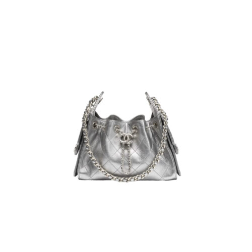 chanel 25bag calfskin in dark metallie silver chanel 25bag calfskin in dark metallie silver