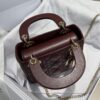dior mini lady dior bag deep amaranth pearlescent cannage lambskin