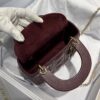 dior mini lady dior bag deep amaranth pearlescent cannage lambskin