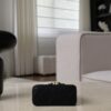 chanel 26c mini lambskin quilted bag charm in classic black