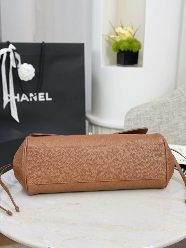 chanel small shopping bag grained calfskin