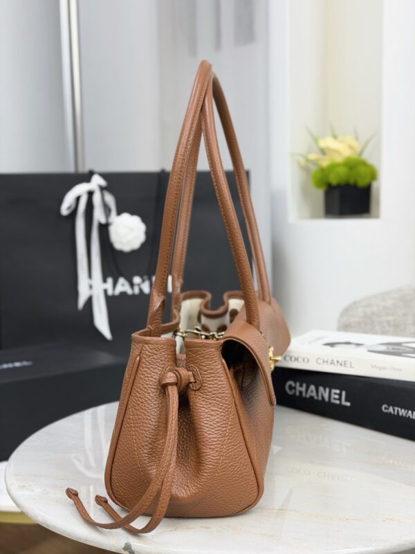 chanel small shopping bag grained calfskin