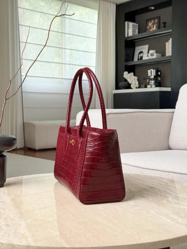 CHANEL Small Tote bag Crocodile embossed calfskin