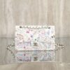CHANEL Denim Printed Fish Quilted Medium Double Flap