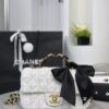 CHANEL Mini flap bag with top handle Tweed ,Silk