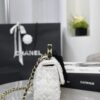 CHANEL Mini flap bag with top handle Tweed ,Silk