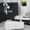 CHANEL Mini flap bag with top handle Tweed ,Silk