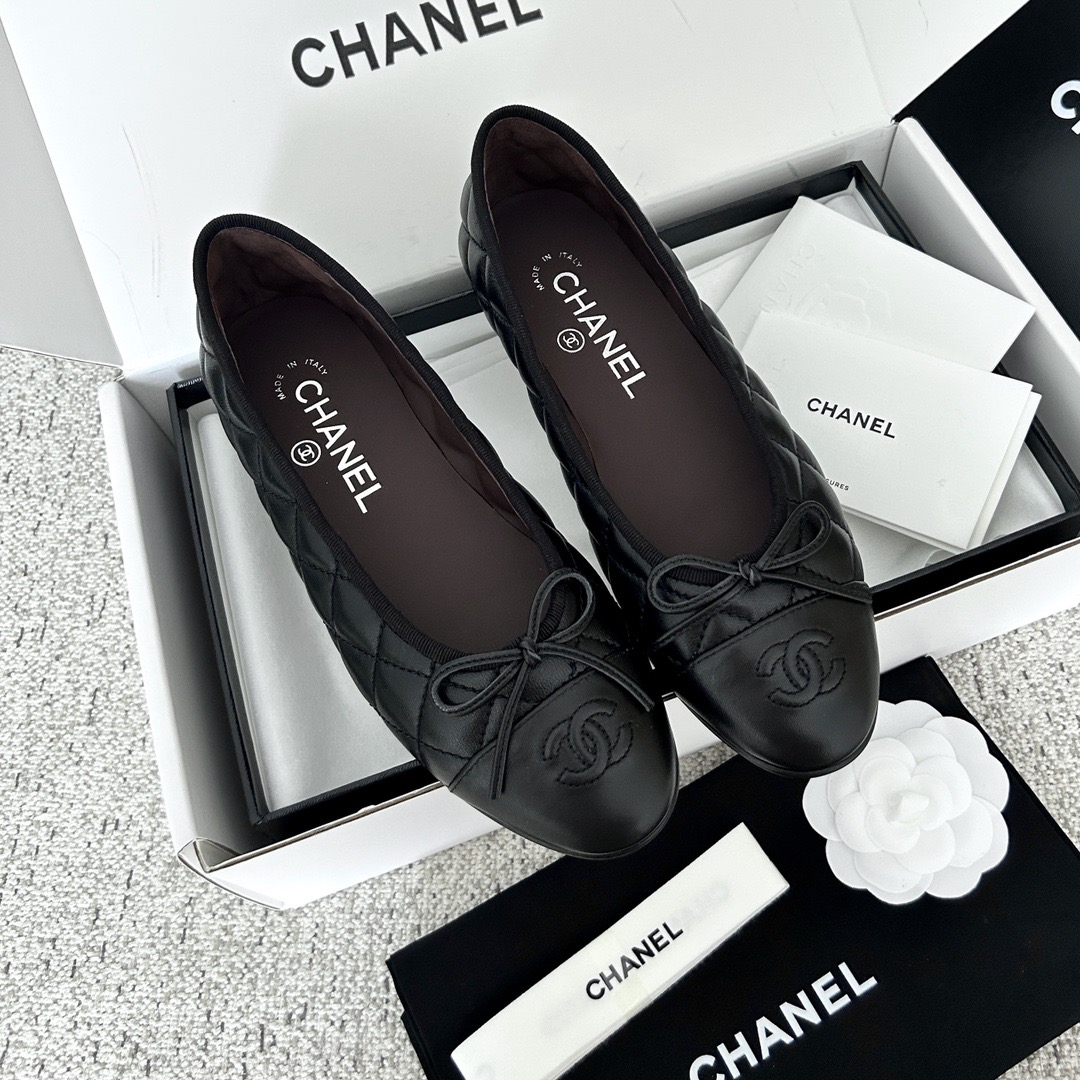 IMG_0237 CHANEL Ballet flats Aged Calfskin Black - 图片 2