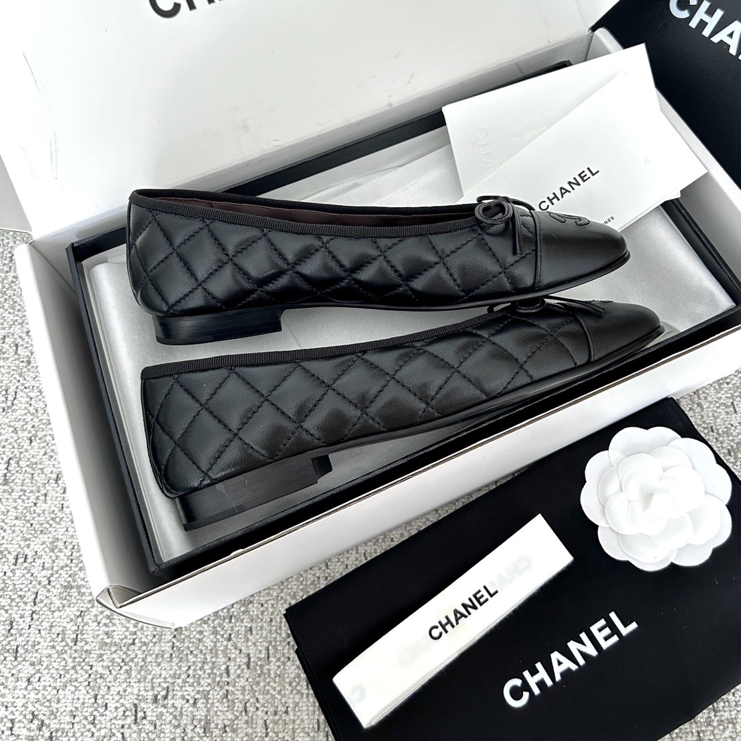 IMG_0239 CHANEL Ballet flats Aged Calfskin Black - 图片 3