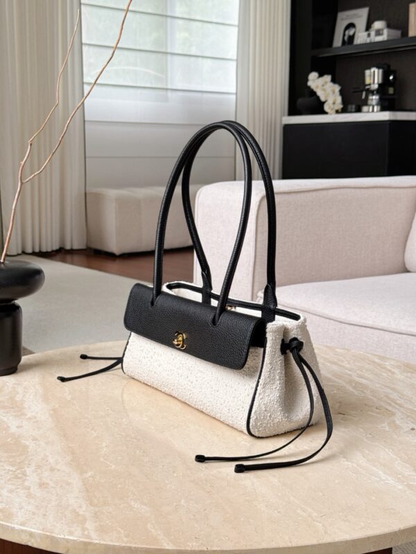 CHANEL Small Shopping Bag Grained Calfskin Boucle