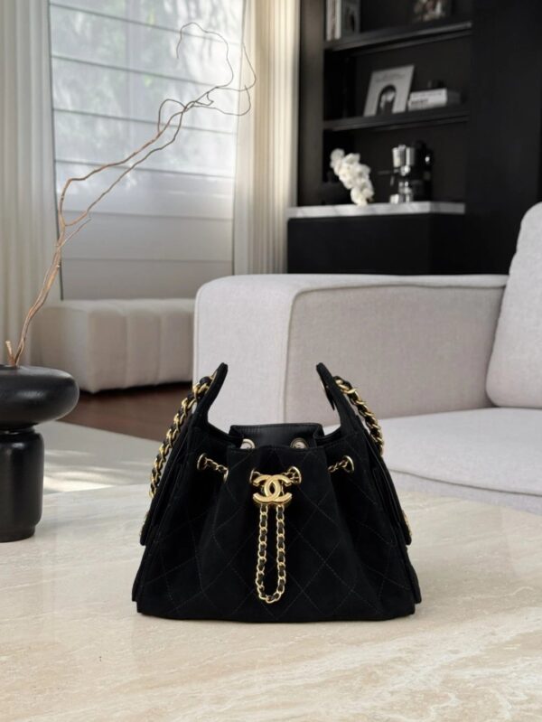 CHANEL 25 Handbag Suede in black