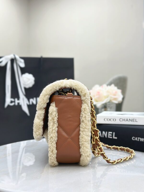 CHANEL 24K Teddy Bear-Shearling Flap Bag