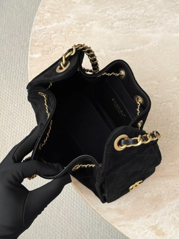 CHANEL 25 Handbag Suede in black