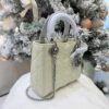 Mini Lady Dior Bag with Chain Two-Tone Green and Blue Cannage Lambskin