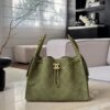 CHANEL 25 Hobo Bag Suede-Grass Green