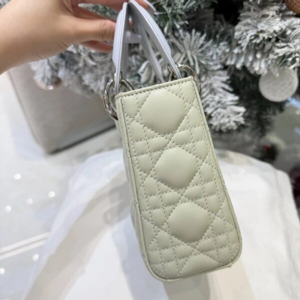 Mini Lady Dior Bag with Chain Two-Tone Green and Blue Cannage Lambskin