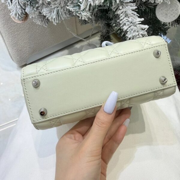 Mini Lady Dior Bag with Chain Two-Tone Green and Blue Cannage Lambskin