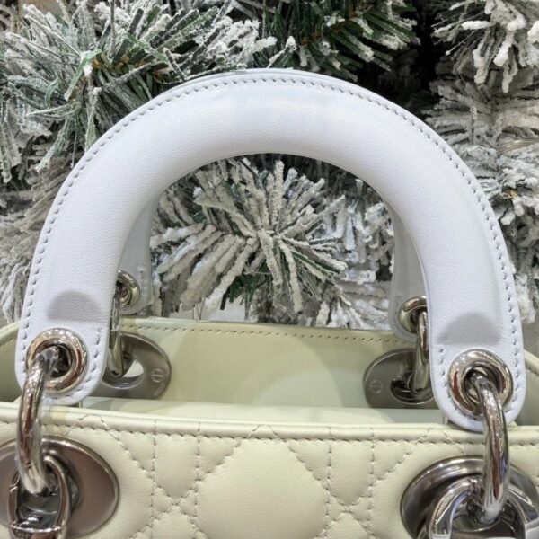 Mini Lady Dior Bag with Chain Two-Tone Green and Blue Cannage Lambskin