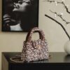 CHANEL Kelly 26c Bag in Brown Base Fabric with Dense Bead and Sequin Embroidery