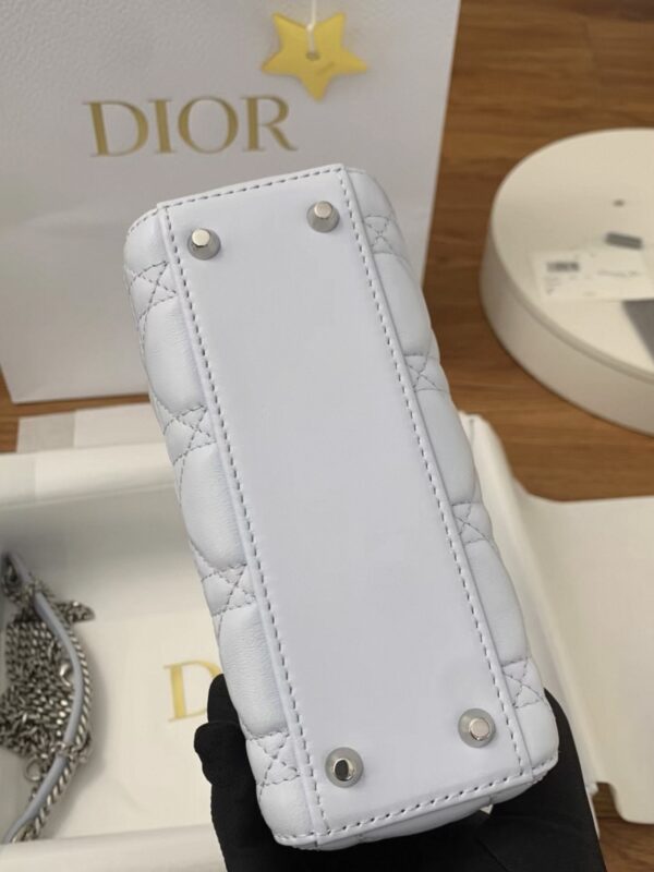 dior mini lady dior bag cannage lambskin glacier blue