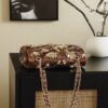 CHANEL Medium Large Classic Flap Bag in Embroidered Satin, Sequins, Glass beads