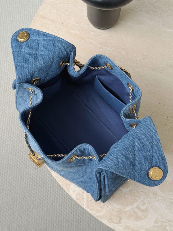 CHANEL 26P 25Bag Dark Wash Denim Blue