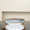 CHANEL Washed Denim Calfskin Vanity Case With Chain Blue Brown