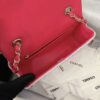 CHANEL Tweed Quilted Mini Rectangular Flap Pink Multicolor