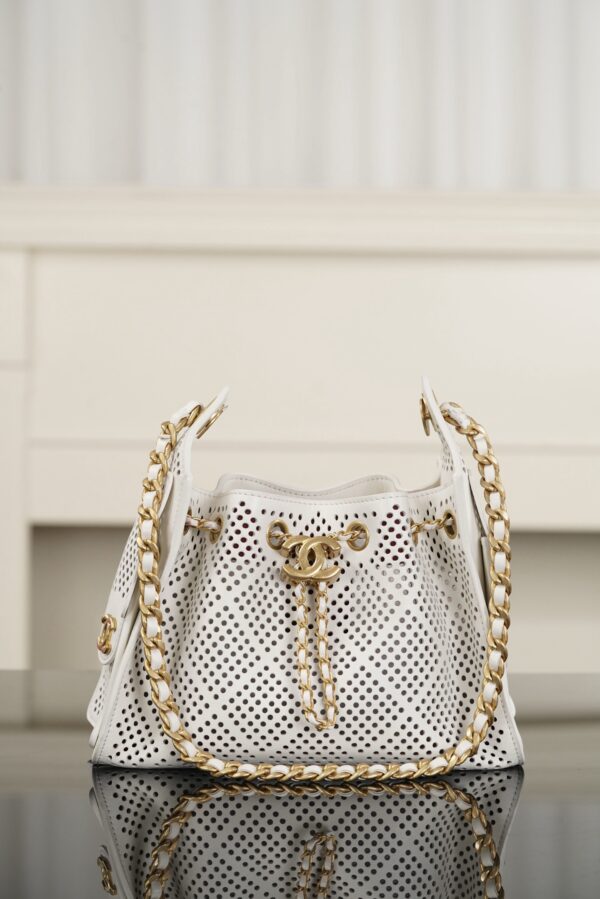 CHANEL 25 MINI Perforated Calfskin Handbag