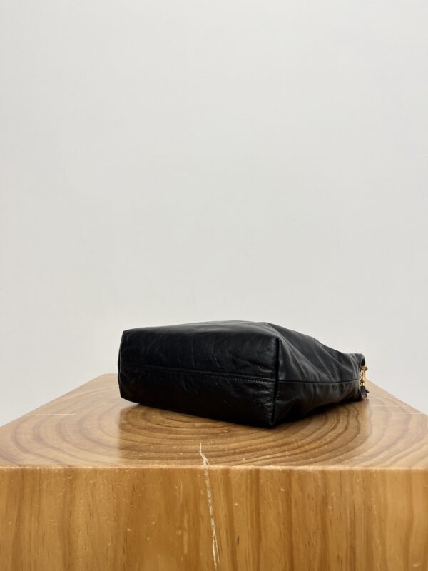 YSL HORTENSE small hobo in shiny leather in Black