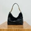 YSL HORTENSE small hobo in shiny leather in Black