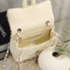 CHANEL MINI Classic Handbag Tweed Light Yellow