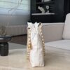 CHANEL Shiny Calfskin Quilted 22bag White