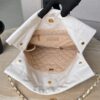 CHANEL Shiny Calfskin Quilted 22bag White