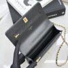 chanel wallet on chain shiny lambskin