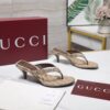 GUCCI Vuttoria thong in sand and brown GG canvas